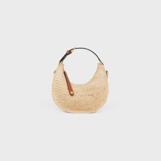 Teen Celine Lulu van raffia en natuurlijk kalfsleer