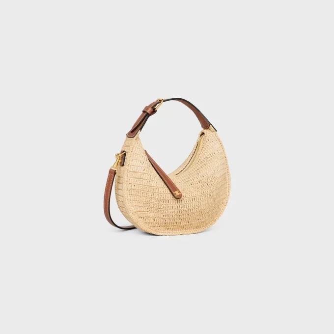 Teen Celine Lulu van raffia en natuurlijk kalfsleer
