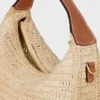 Teen Celine Lulu van raffia en natuurlijk kalfsleer