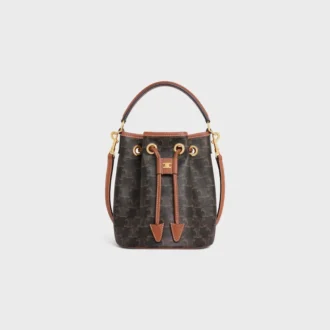 Teen Clara-tas van Triomphe Canvas en kalfsleer