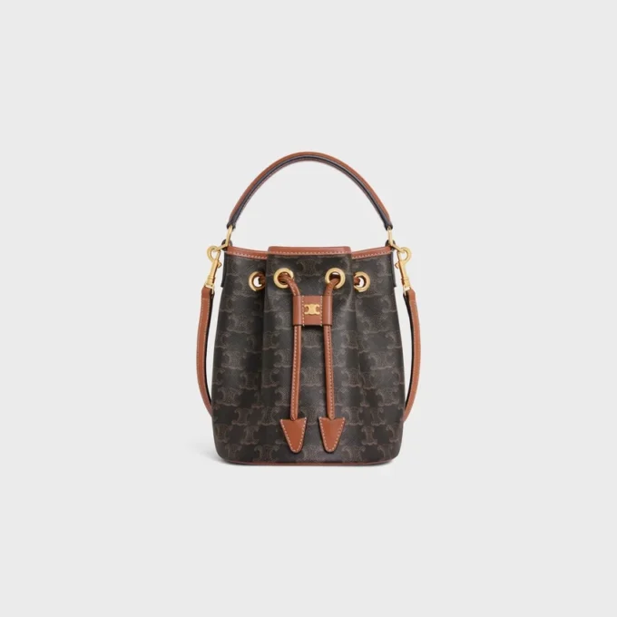Teen Clara-tas van Triomphe Canvas en kalfsleer