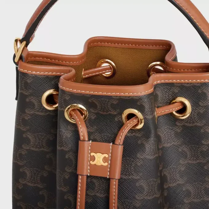 Teen Clara-tas van Triomphe Canvas en kalfsleer
