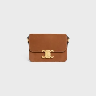 Teen Triomphe-tas van nubuck kalfsleer