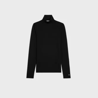 Top met hoge hals van sportief katoenjersey