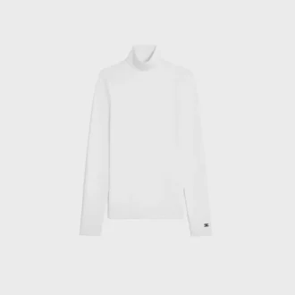 Top met hoge hals van sportief katoenjersey