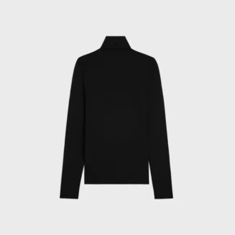 Top met hoge hals van sportief katoenjersey
