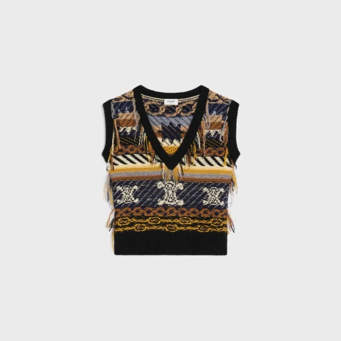 Top van jacquardkasjmier