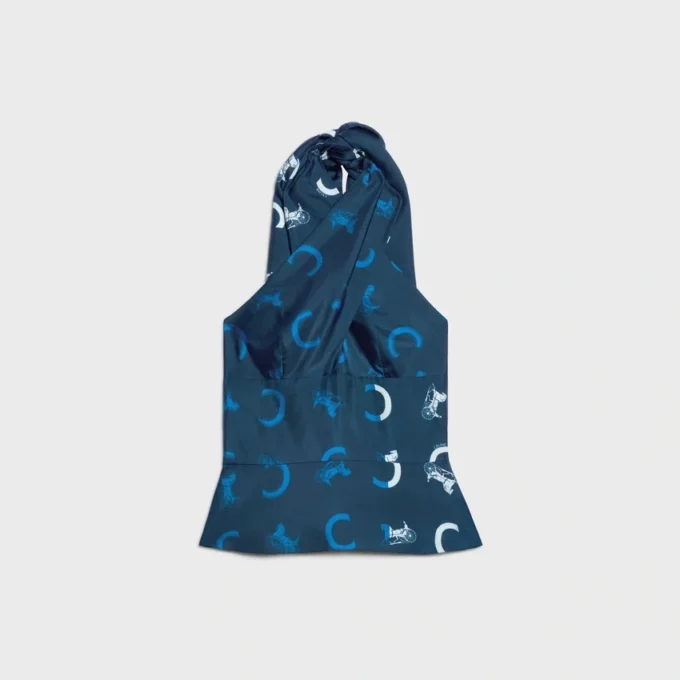 Top van zijden twill
