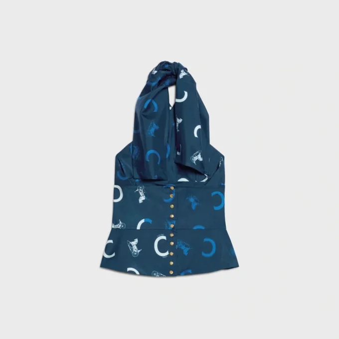 Top van zijden twill