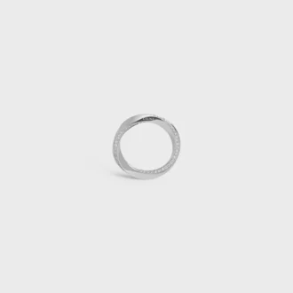 Torsion-ring in witgoud en diamanten