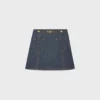 Trapeze-minirok van Raw Wash-denim