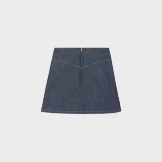 Trapeze-minirok van Raw Wash-denim