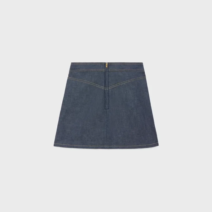 Trapeze-minirok van Raw Wash-denim