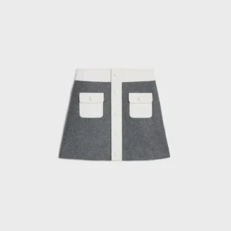 Trapeze-minirok van wol