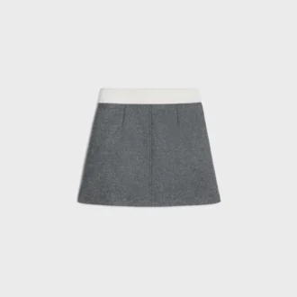 Trapeze-minirok van wol