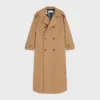 Trenchcoat van katoen en wolgabardine