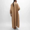 Trenchcoat van katoen en wolgabardine