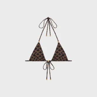 Triangle-top van mat jersey met monogram