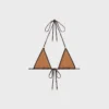 Triangle-top van mat jersey met monogram