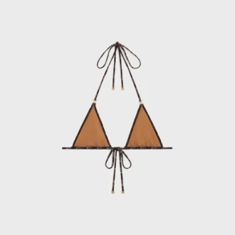 Triangle-top van mat jersey met monogram