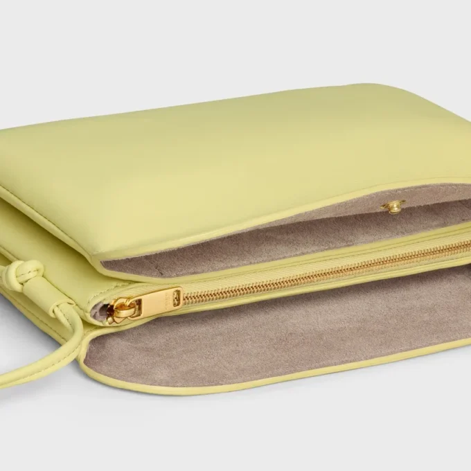 Trio Flap in glad lamsleer