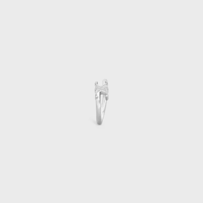 Triomphe asymmetrische ring van messing met rhodiumafwerking