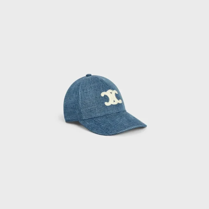 Triomphe-baseballpet in denim Union Wash