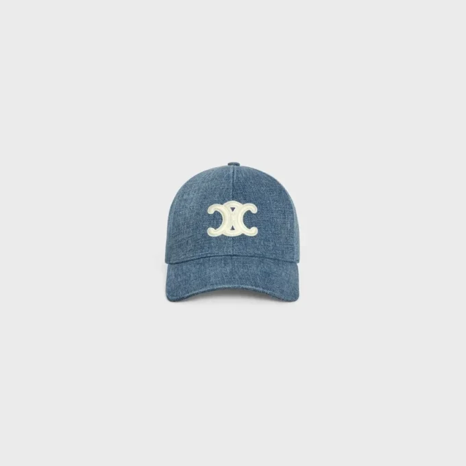 Triomphe-baseballpet in denim Union Wash