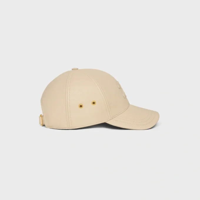 Triomphe-baseballpet van kalfsleer