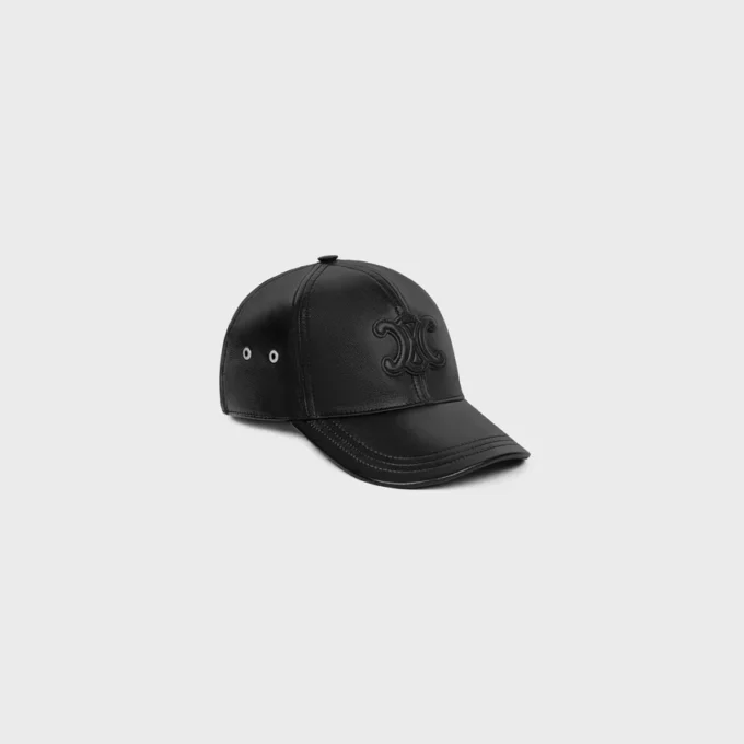 Triomphe-baseballpet van lamsleer