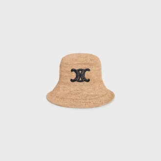 Triomphe-buckethoed van raffia