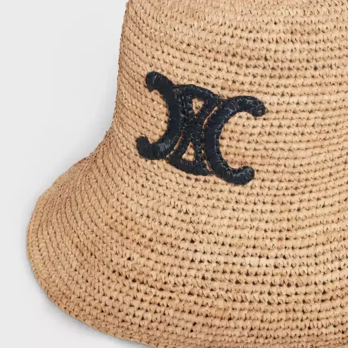 Triomphe-buckethoed van raffia