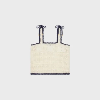 Triomphe Crop Top van gehaakt katoen
