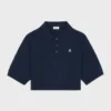 Triomphe cropped polo van wol