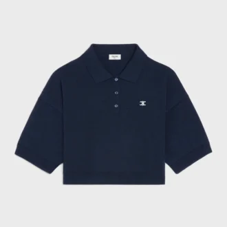 Triomphe cropped polo van wol