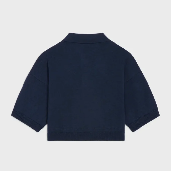 Triomphe cropped polo van wol