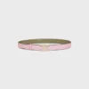 Triomphe-gesp van messing met strass en omkeerbare riem van 25 mm in Taurillon