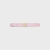 Triomphe-gesp van messing met strass en omkeerbare riem van 25 mm in Taurillon