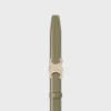 Triomphe-gesp van messing met strass en omkeerbare riem van 25 mm in Taurillon