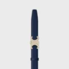 Triomphe-gesp van messing met strass en omkeerbare riem van 25 mm van glad en generfd kalfsleer