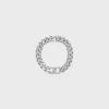 Triomphe Gourmette-armband van messing met rhodiumafwerking