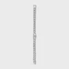 Triomphe Gourmette-armband van messing met rhodiumafwerking