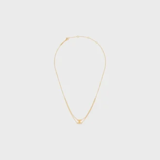 Triomphe hangende ketting van messing met gouden afwerking