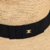 Triomphe hoed met brede rand van raffia