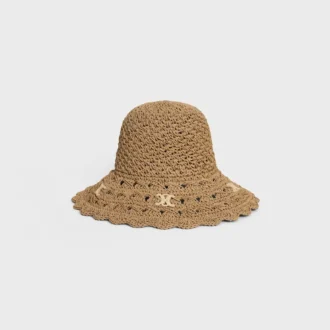 Triomphe-hoed van opengewerkte raffia