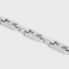 Triomphe kleine achthoekige armband van messing met rhodiumafwerking