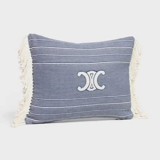 Triomphe kussen van gestreept katoen