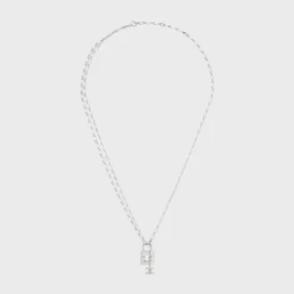 Triomphe Lock-ketting van messing met rhodiumafwerking