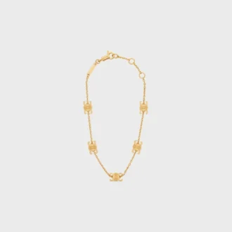 Triomphe Mini Triomphe-armband van messing met gouden afwerking