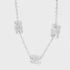 Triomphe Mini Triomphe-armband van messing met rhodiumafwerking